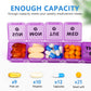2-Pack Large Weekly Pill Organizer,Vitamin Pill Box Organizer 7 Day with Big Compartments, Am Pm Pill case for Travel,XL Medicine Organizer 14 Day for Fish Oils, Vitamin Holder Supplement