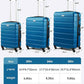 Suitour Luggage 3 Piece Sets Hard Shell Luggage Set with Spinner Wheels, TSA Lock, 20 24 28 inch Travel Suitcase Sets, Cerulean Blue