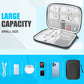 Travel Cable Organizer Bag, Electronics Organizer Tech Pouch with Double Layers for Cords, Chargers, Phone, Earphones, USBs, SD Cards - Travel Essentials Portable Waterproof Tech Pouch