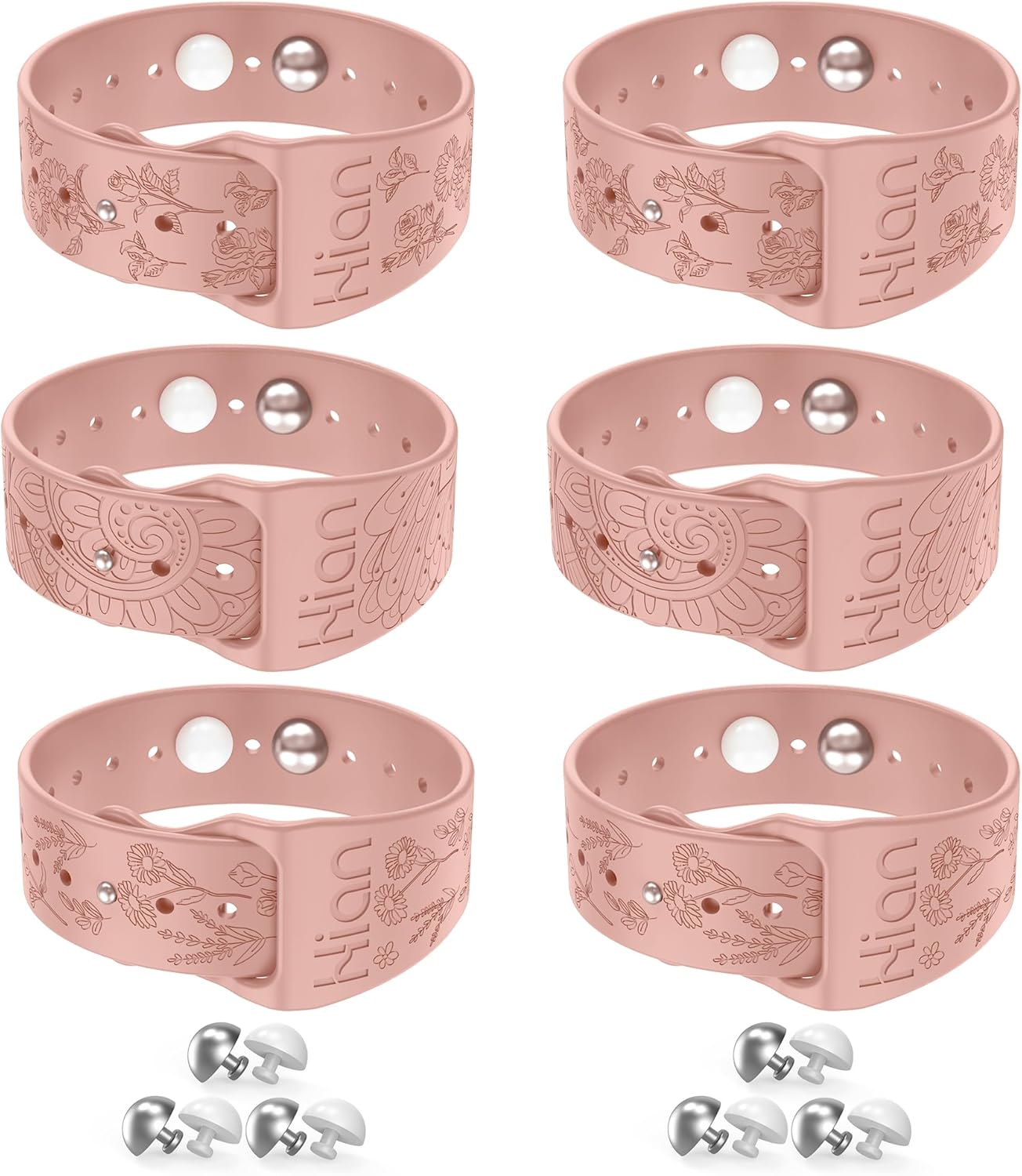 Motion Sickness Bands Anti Nausea Acupressure Wristband Sea Sickness Wristbands Nausea Bands（3Pairs-Pink）