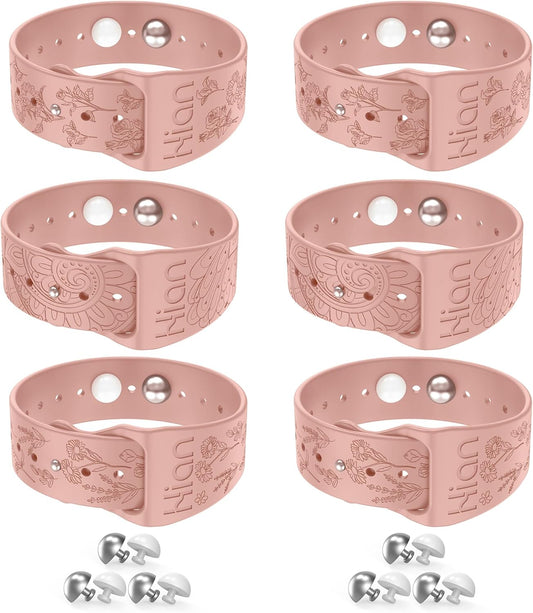 Motion Sickness Bands Anti Nausea Acupressure Wristband Sea Sickness Wristbands Nausea Bands（3Pairs-Pink）