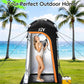 Large Shower Tent, Portable Privacy Tent with Mesh Floor & Carrying Bag, Lightweight & Sturdy, Easy Set Up, Portable Changing Room for Camping & Hiking, Fishing, Beach