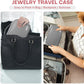 Jewelry Travel Case Organizer for Necklaces, Earrings, Rings, Bracelet, Watch, Soft Sided, Grey