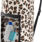 Laundry Bag Backpack, Extra Large Travel Laundry Bag with Mesh Pocket & Adjustable Shoulder Straps,Dirty Clothes Travel Bag for College Students Dorm,Apartment(Leopard Print)