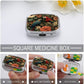 Metal 2 Compartment Pill Organizer Travel Friendly Portable Compact Pill Box Cute Pill Case,for Pocket Wallets Daily Portable Medicine Vitamin Tablet Storage (Parrot)