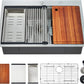 Kitchen Sink, 30 x 22 x 10 Drop in Kitchen Sink 16 Gauge Stainless Steel Kitchen Sinks Single Bowl Workstation Sink with Cutting Board
