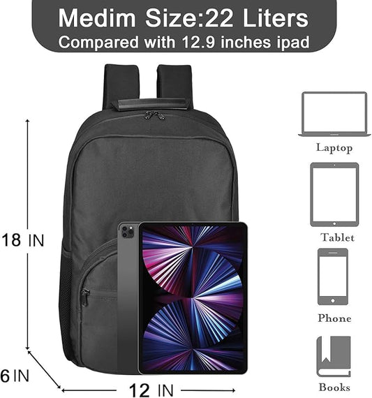 Backpack Bag With TSA Lock & Key-Smell Proof-Water Resistant Laptop Daypack Travel bags for Men & Women Travel (Black-new)