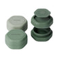 Cadence Travel Containers Basic Skincare Set - Magnetic Containers with Lids,Carry On Travel Essentials For Women/Men - 3 Small Capsules (0.56oz) - Cleanser, Moisturizer & Sun-Icon Labels - Evergreen