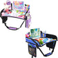 2PCS Kids Travel Tray for Airplane - Toddler Car Seat Table Tray, Road Trip Essentials for Boys & Girls, Carseat Lap Desk for Kids Road Trip Activities (Blue Dinosaur/Purple Mermaid)
