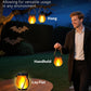 Kaliqo Solar Lantern Outdoor Lights - Official, Waterproof Kaliqo Solar Flame Lights Hangable with Dancing Flame, Hemp Rope Hanging Flame Lanterns,Dual Charging Modes, Smokeless (4 Pack)