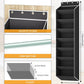 Over The Door Shoe Organizer Storage Fit 16-24 Pairs Hanging Shoe Rack Organiser for Closet Door, Deep Pocket Shoe Holder for Sneakers,Boots Storage(1 Pack Black)