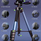 74"-Camera-Tripod, Navy Blue Professional Aluminum Heavy Duty Tripod Stand for Mirrorless Camera/DSLR/Cell Phone/Camcorder, with Holder and Travel Bag