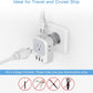 TESSAN 2 Pack Type E F Plug Adapter USB C, Germany France Power Adaptor with 3 USB Charger Ports, 4 AC Outlets Travel Plug for US to Europe EU Spain Iceland Korea Greece Russia German French