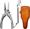GOMEXUS Titanium Fishing Pliers 7'' with Side Cutters, Lanyard & Leather Sheath, Never Rust Hook Remover, Saltwater Resistant, Inshore & Nearshore Fishing (Split Ring Nose, 7 INCHES)