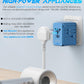 Universal Travel Adapter Offers 6.0A 3X 3.0A USB-C Ports, 2X 2.4A USB-A Ports and Multi AC Outlet, International Power Plug Adapter Worldwide Travel Charger for EU USA UK AUS (Blue)