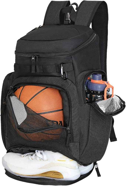 LARIPOP Basketball Backpack Bag with Ball Compartment Ventilated Shoe Compartment for Men Youth Soccer Volleyball Training