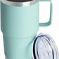 HASLE OUTFITTERS 20oz Tumbler with Lid, Stainless Steel Tumbler with Handle, Metal Insulated Travel Coffee Mug with Handle, Double Wall Vacuum Spill Proof Tumbler Cup, Mint Green 1 Pack