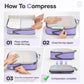Veken 9/11 Set Compression Packing Cubes for Travel Essentials,Compressible Expandable Large Luggage Suitcase Organizer Bags for Clothing,Durable Space Saver Storage Bags(Light Purple)