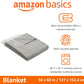 Amazon Basics Cozy Room Décor Throw Blanket, Lightweight, Recycled Polyester, Dark Gray and Light Gray Herringbone, 50"x 60"
