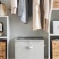 StorageWorks Shoe Organizer for Closet, Fits up to 16 Pairs, Shoe Cubby Storage Containers with Adjustable Dividers and Clear Cover, Grey