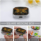 Metal 2 Compartment Pill Organizer Travel Friendly Portable Compact Pill Box Cute Pill Case to Hold Vitamins,Fish Oil,Supplements,Meds,Tablet for Purse,Pocket. (Bee)