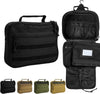 Travel Toiletry Bag for Men,Hanging Hook Toiletry Bag, Spacious Portable Organizer Dopp Kit Shaving Bag for Toiletries Makeup Accessories Tactical Essentials - Black - Roamly