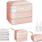 1 Pack Compression Storage Bags - 110L Large Capacity Comforter Storage Bag, 3-Layer Washable Ultra Space Saving Self Compression Organizer Space Bags for Blankets, Sweaters, Sheets, Pink