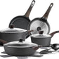 SENSARTE Pots and Pans Set Non stick, Non toxic Healthy Induction Cookware Set, 14 Pcs Non Stick Kitchen Cooking Set with Frying Pans Set & Saucepan, PFOA PFOS APEO Free, Black