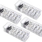Yesesion 4 Pack Cord Organizer Box with 40pcs Wire Ties, Plastic Charger Storage Case with Adjustable Dividers for Desk Drawer, Home Office Supplies, Stationery, Data Cable, USB, Battery Holder