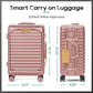 Joyway 20 Inch Carry on Luggage with Aluminium Frame and Front Pocket, PC Hardshell Suitcase with USB Port and Cup Holder, 21.5x14.2x9 Airline Approved, Luggage with Spinner Wheel TSA Lock(Rose Gold)