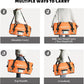 Waterproof Motorcycle Duffel Bag Roll Top Dry Duffel Bag with Quick-fixed Straps for Rafting, Boating, Kayaking, Travel, 50L(Orange) - Roamly
