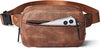 2L Fanny Packs Everywhere Belt Bag Small Fashion Crossbody Waist Pack Faux Leather Waterproof Sling Chest Bag For Women Trendy Brown