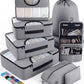 Veken 8 Set Packing Cubes for Travel Essentials, Suitcase Organizer Bags in 4 Sizes, Carry-On Luggage Accessories with Large Laundry & Hanging Toiletry Bag, Must-Have for Airplane, Road Trip & Camping - Roamly