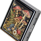 8‑Compartment Metal Pill Box Organizer – Portable Medicine Case 3″×2.6″ | Food‑Grade Dividers | Secure Snap Button Lid | Travel & Gift for Seniors (Enchanted Mushroom Grove)