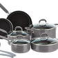 Amazon Basics Aluminum 12-Piece Cookware Set, Gray - Pots, Pans and Utensils