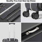 mixi 17x14x9 Carry On Luggage Underseat PC Hard Shell Suitcase Top Opening Aluminum Frame Travel Suitcases with Wheels, Rock Gray