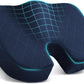 TushGuard Seat Cushion - Memory Foam Cushion for Office Chair, Car Seat, Airplane, Bleacher - Sciatica & Coccyx Pain Relief Desk Chair Cushion for Long Sitting Office Workers, Car Drivers(Blue)