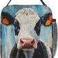 Cow Lunch Box for Kids Aldults, Realistic Animal Reusable Thermal Insulation Cooler Tote Bags, Black White Calf Pattern Insulated Bag for Student, School Picnic Camping Travel, Gifts