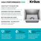 KRAUS Fairlane 15-inch Undermount Single Bowl 18-Gauge Stainless Steel Kitchen Bar Sink, KHU631-15