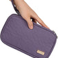 NISHEL Travel Cord Organizer Case, Double Layers Tech Electronic Bag, Essentials for Charger, Cable, Phone, Flash drive, Purple