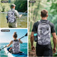 THKFISH IPX8 Waterproof Fishing Backpack with Rod Holder, Lightweight Fishing Sling Bag, Move Freely Fish Gifts for Men