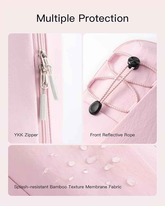 Inateck Sling Bag X-Row with RFID Blocking, Spacious Crossbody Shoulder Chest Everyday Carry Bag with Quick-adjust Strap, Water-resistant Sling Backpack for Men, Women, Travel, Cycling, Hiking, Pink