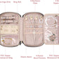 Jewelry Travel Case Organizer for Necklaces, Earrings, Rings, Bracelet, Watch, Soft Sided, Pink