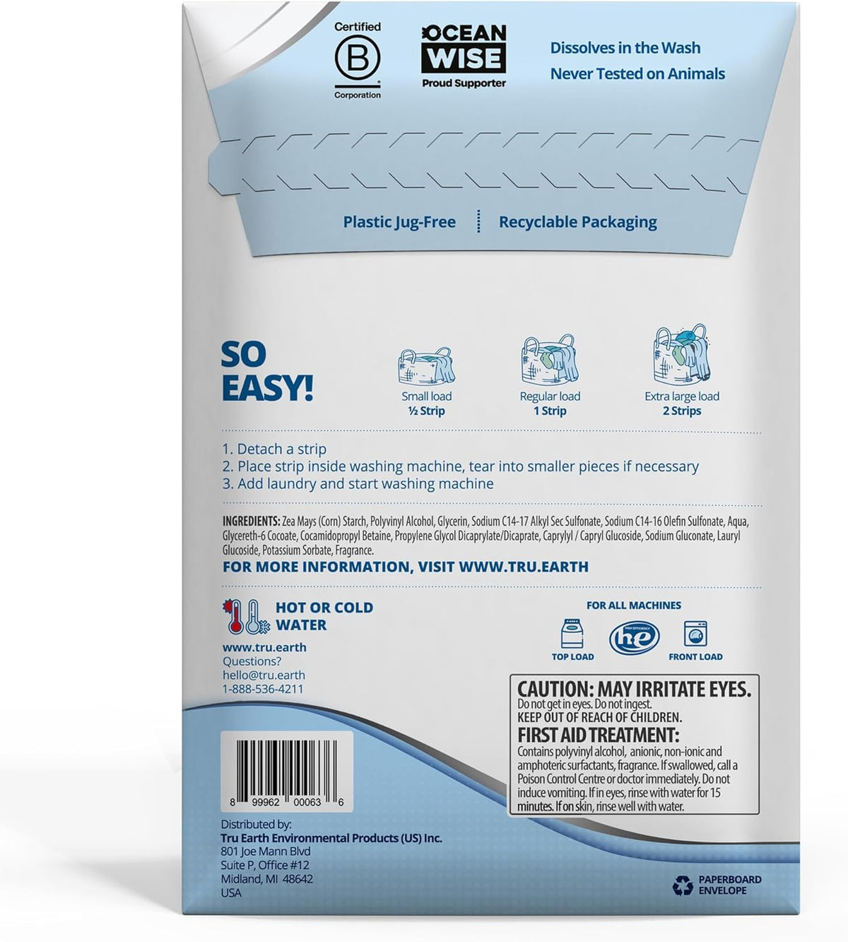 Tru Earth Platinum - Heavy Duty Laundry Detergent Sheets - Up to 64 Loads (32 Count), Fresh Linen Scent - Ultra-Concentrated Formula - Eco-Friendly Laundry Sheets