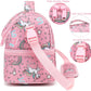 FlowFly Double Decker Cooler Insulated Lunch Bag Large Tote for Boys, Girls, Men, Women, With Adjustable Strap (Red-Unicorn)