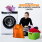 Laundry Bag with Locking Closure Drawstring – Extra Large Heavy Duty 100% Nylon, Large & Foldable Clothes Sack – Lightweight Dirty Laundry Organizer for Travel, Dorm, Gym – L 40" x H 50" (ORANGE)