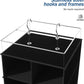 coastal rose Hanging Shoe Organizer for Closet, 20 Sections Hanging Closet Organizers and Storage Shelves, Space Saving Hanging Shoe Rack, Black, 12''W×12''Dx 50''H
