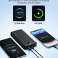 Portable Phone Charger, 12000mAh 22.5W Fast Charging Power Bank with Built-in Cables & Wall Plug, External Battery Bank with LED Display, Travel Essential Battery Pack for iPhone, iPad, Samsung White