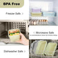 Large Collapsible Food Containers with Lids for Camping & Travel | Leak-Proof Silicone Storage Bowls,2000ml/1200ml/800ml, Dishwasher, Microwave Freezer Safe - Set of 3