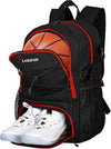 LARIPOP Basketball Bag, Sports Backpack with Ball Holder & Shoe Compartment, Water Resistant Gym Bag for Soccer Volleyball Travel